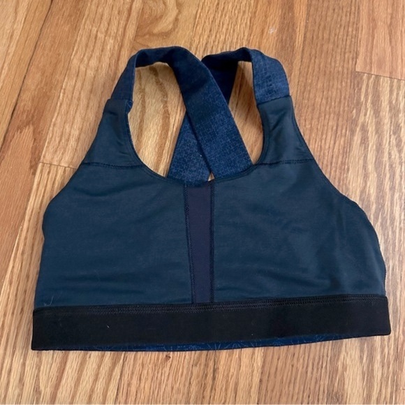 Lululemon All Sport Bra Sashico Star Inkwell Rugged Blue size 4 - Picture 7 of 7
